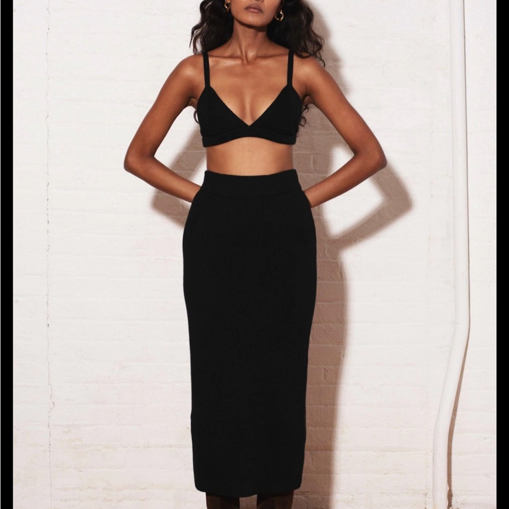 Nwt mara hoffman kiko bralette xxs black